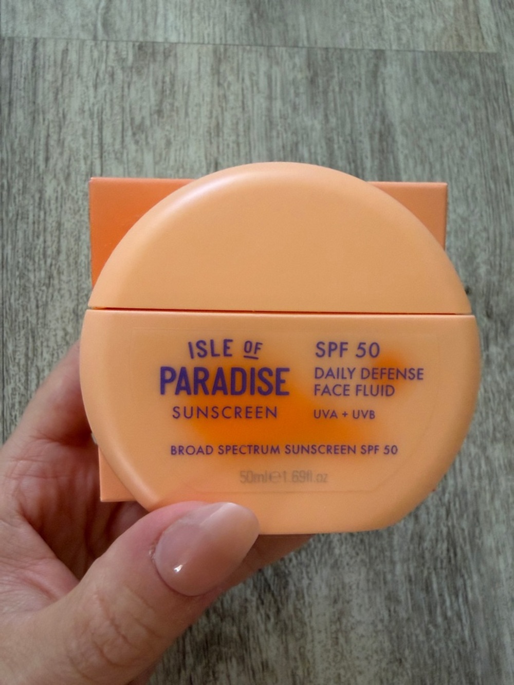 Isle of Paradise Peach-Toned SPF 50 Face Sunscreen 50ml $33 retail at Sephora